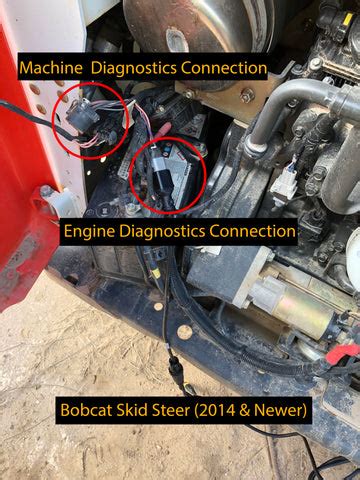 location of diagnostic port on bobcat skid steer|bobcat skid steer cable port.